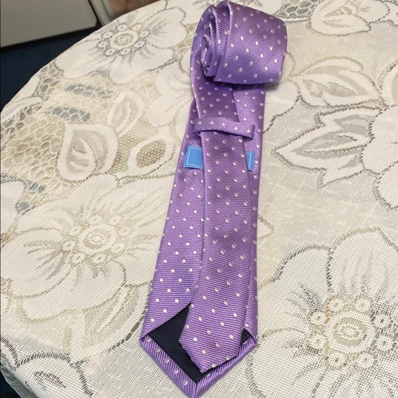 Countess Mara Tie Purple Polka Dot Tie - Picture 3 of 5